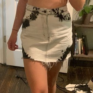 Topshop Frayed Skirt